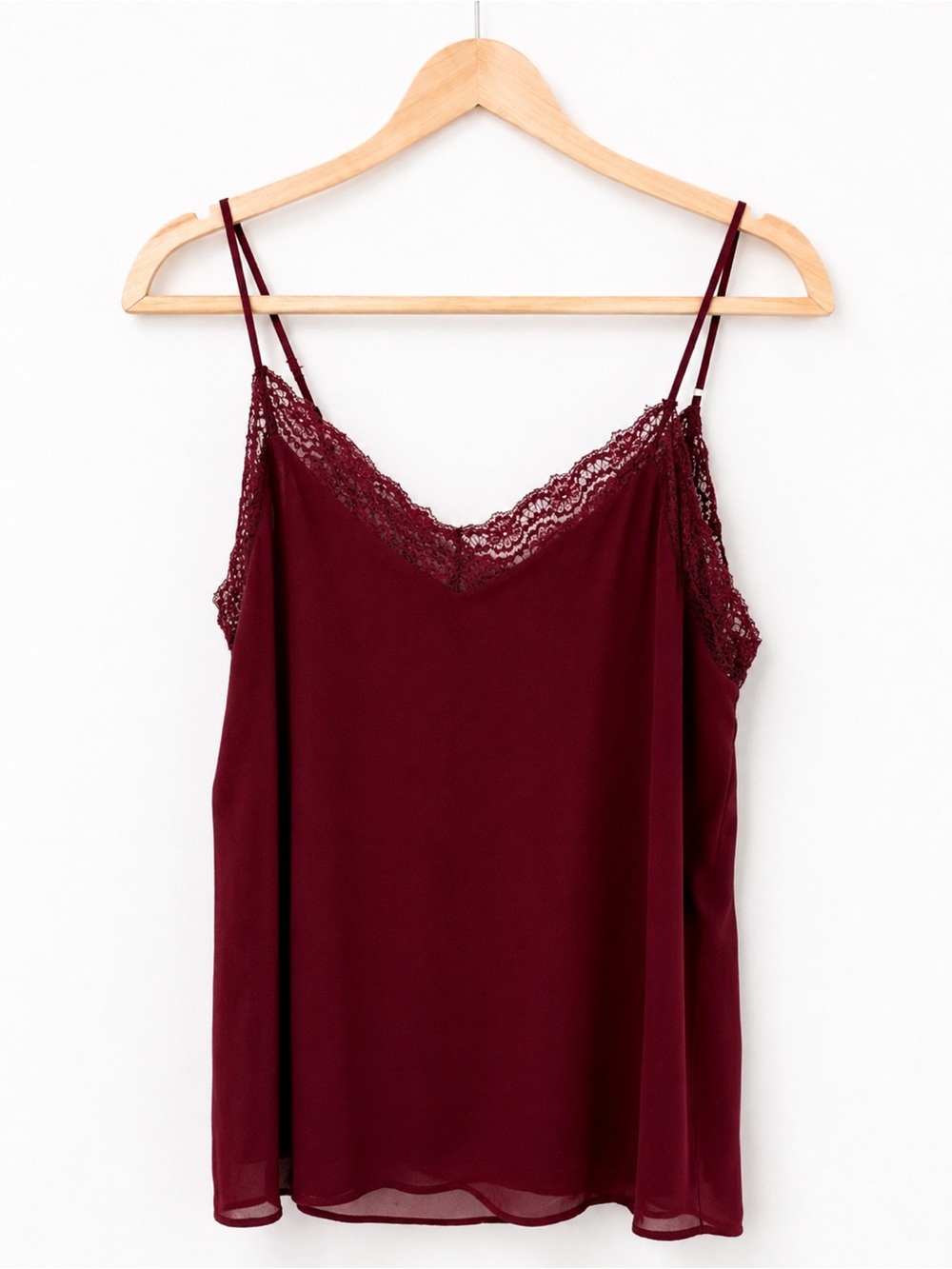 ✨ Naked Zebra Lace Cami Top Burgundy Wine Maroon Size S ✨